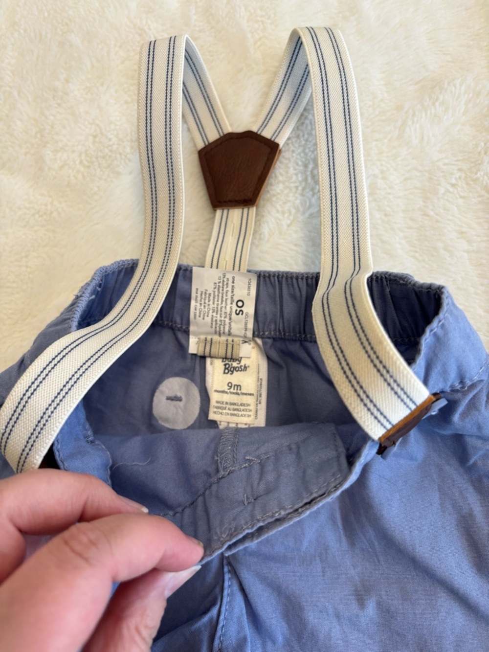 Oshkosh NWT 9 months baby boy shorts with suspenders summer